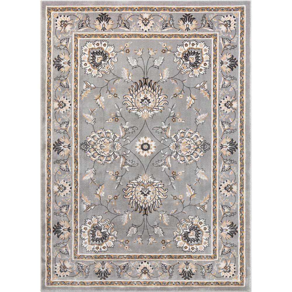 Well Woven Timeless Abbasi Traditional Persian Oriental Botanical Grey 9'3" x 12'6" Area Rug