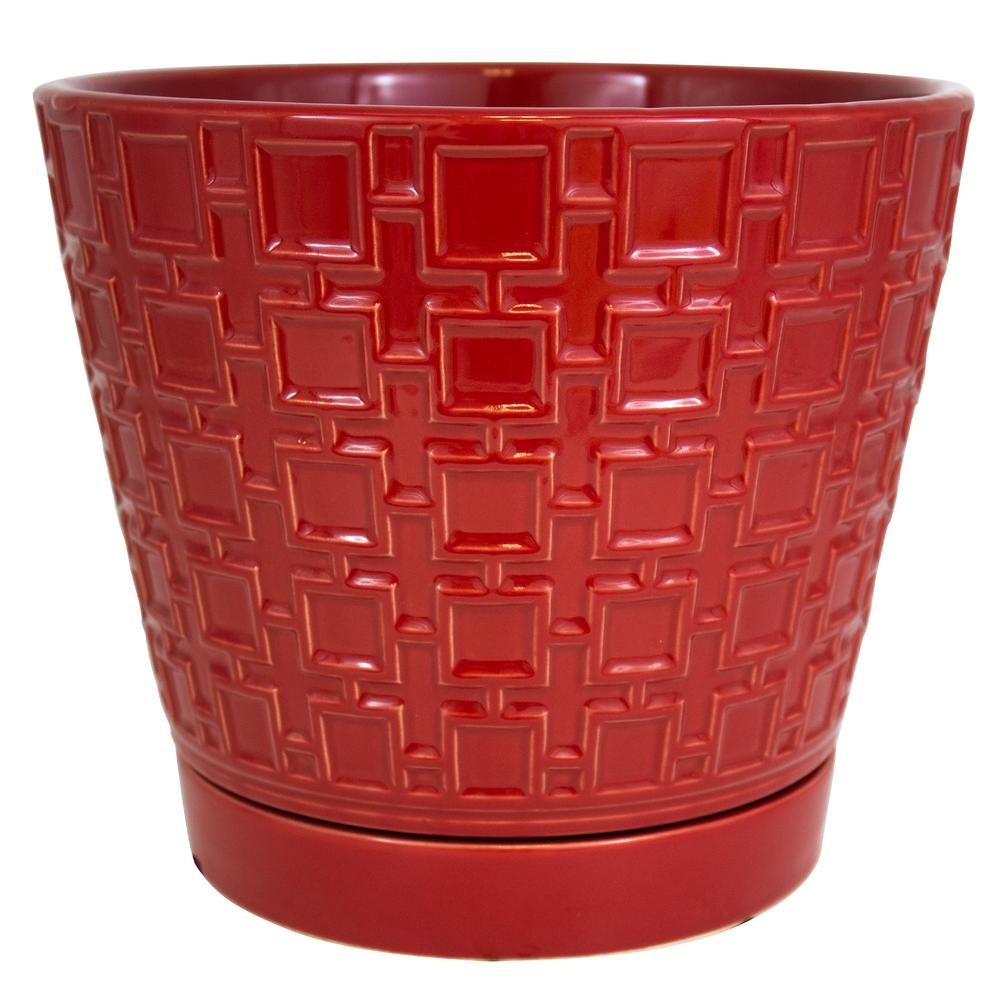 Red Ceramic Plant Pots Planters The Home Depot Red Ceramic Plant Pots Planters