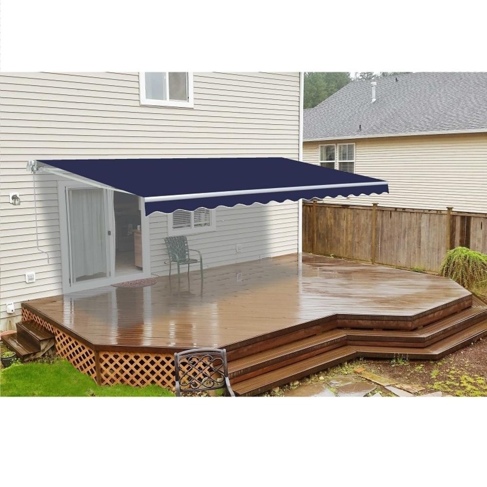 ALEKO Fabric Replacement For 8x6.5 Ft Retractable Awning Blue/White Color
