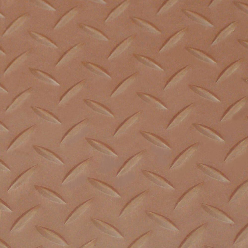 Goodyear DiamondPlate Rubber Flooring Brown 36 in. W x 60 in. L Rubber