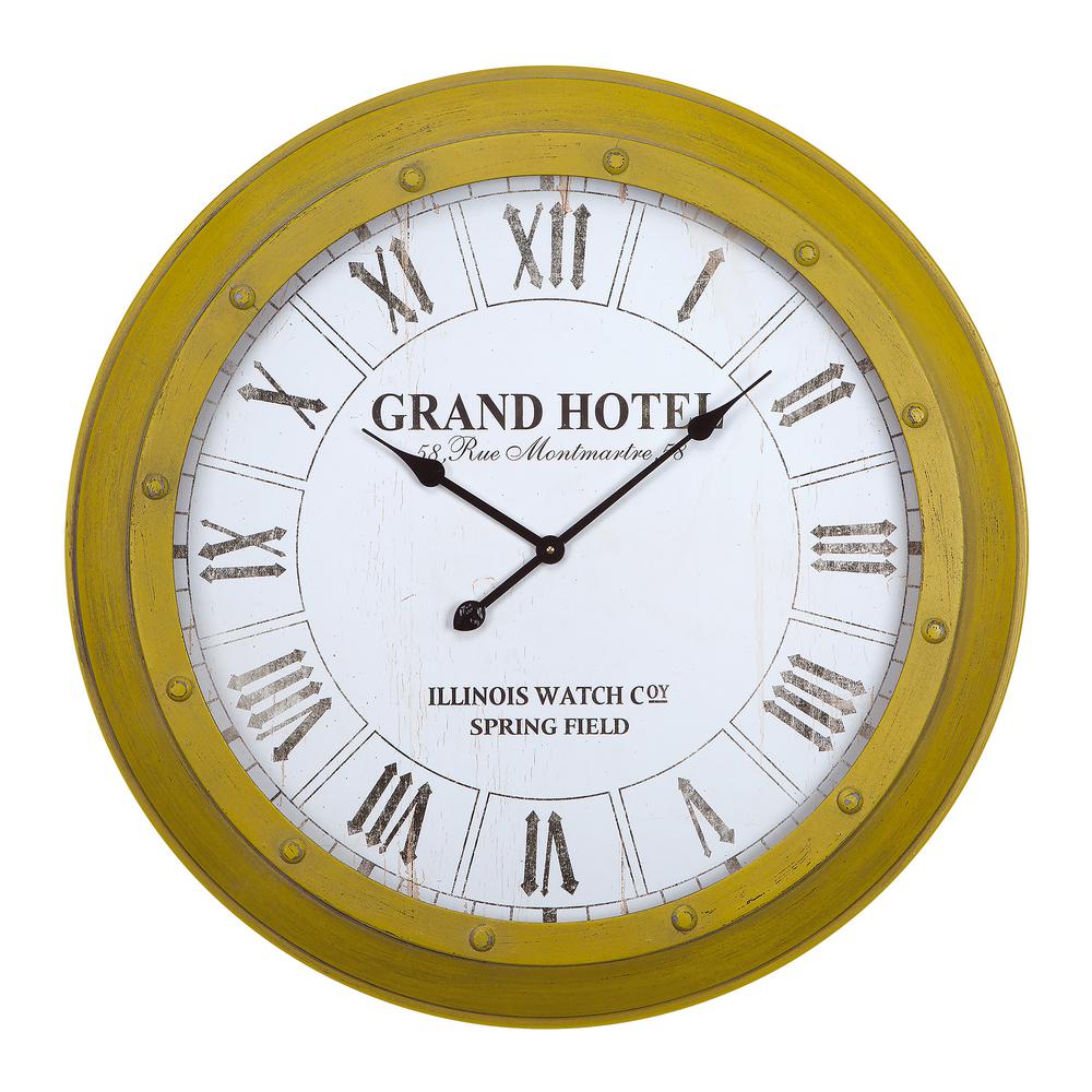 Yosemite Home Decor 31 in. x 31 in. Circular MDF Wall Clock with Glass