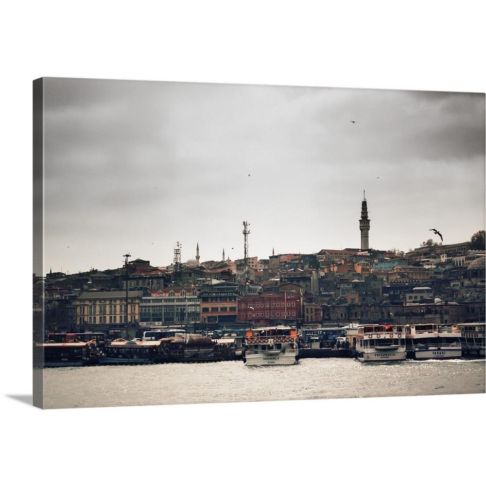 Greatbigcanvas Skyline Of Istanbul Turkey Tif By Joseph Roybal Canvas Wall Art 1395006 24 24x16 The Home Depot