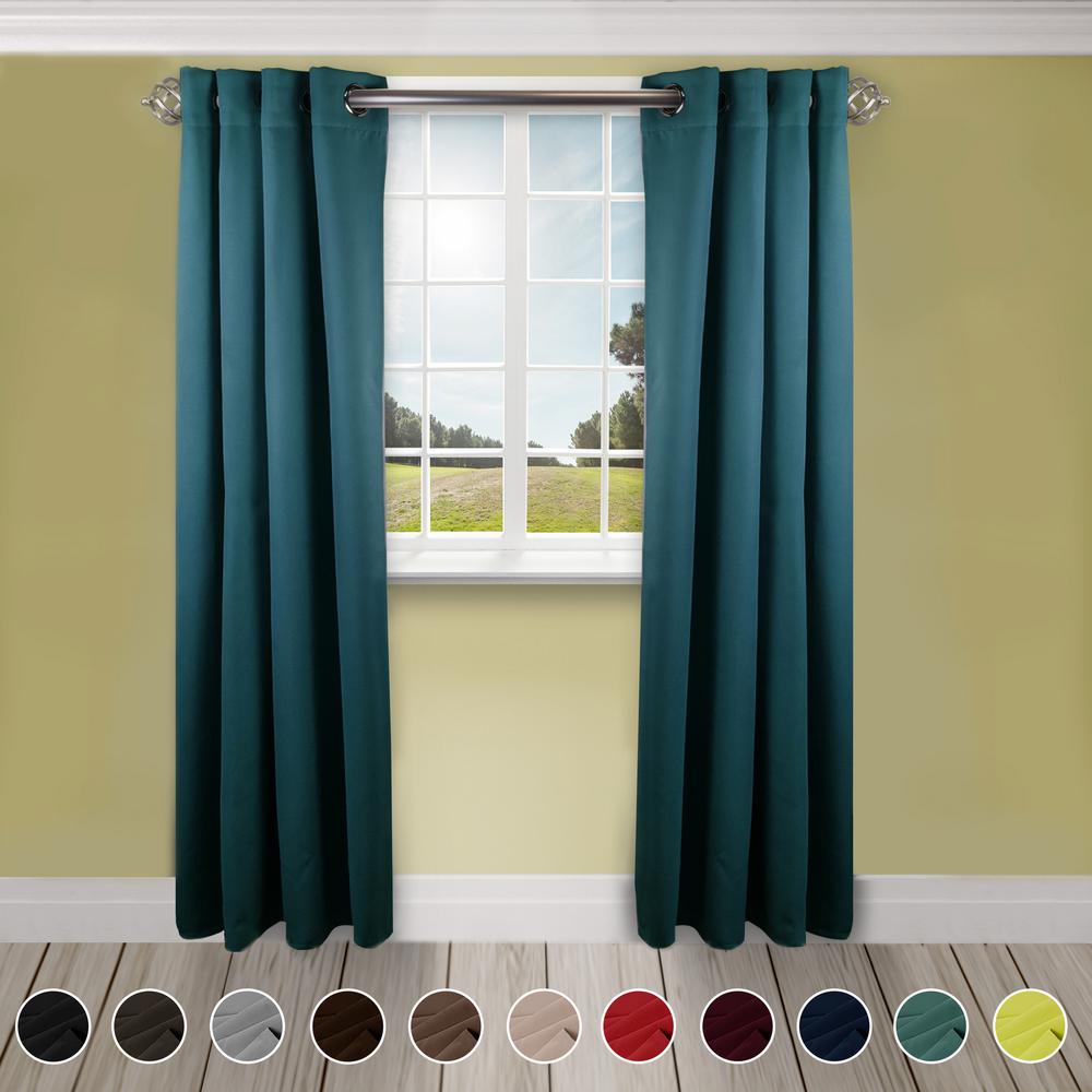 Turquoise Curtains Drapes Window Treatments The Home Depot
