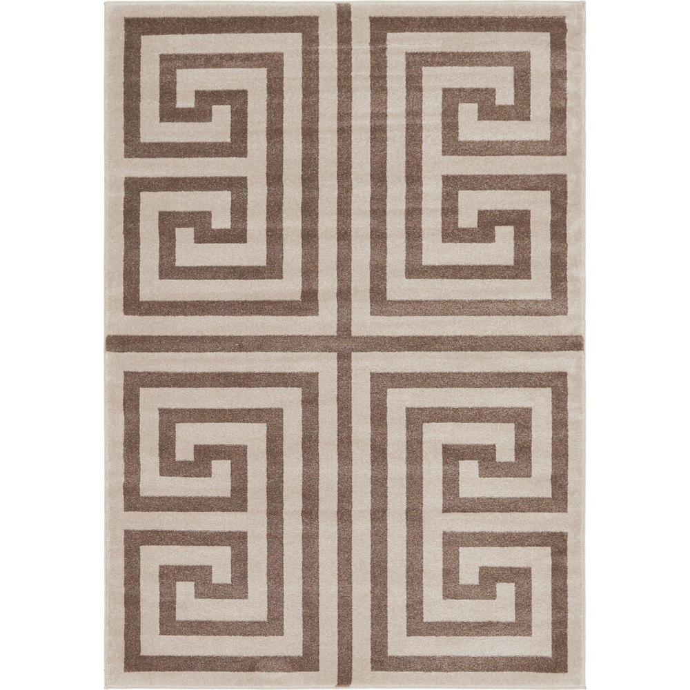 Unique Loom Greek Key Atlas Beige 5 3 X 7 Area Rug
