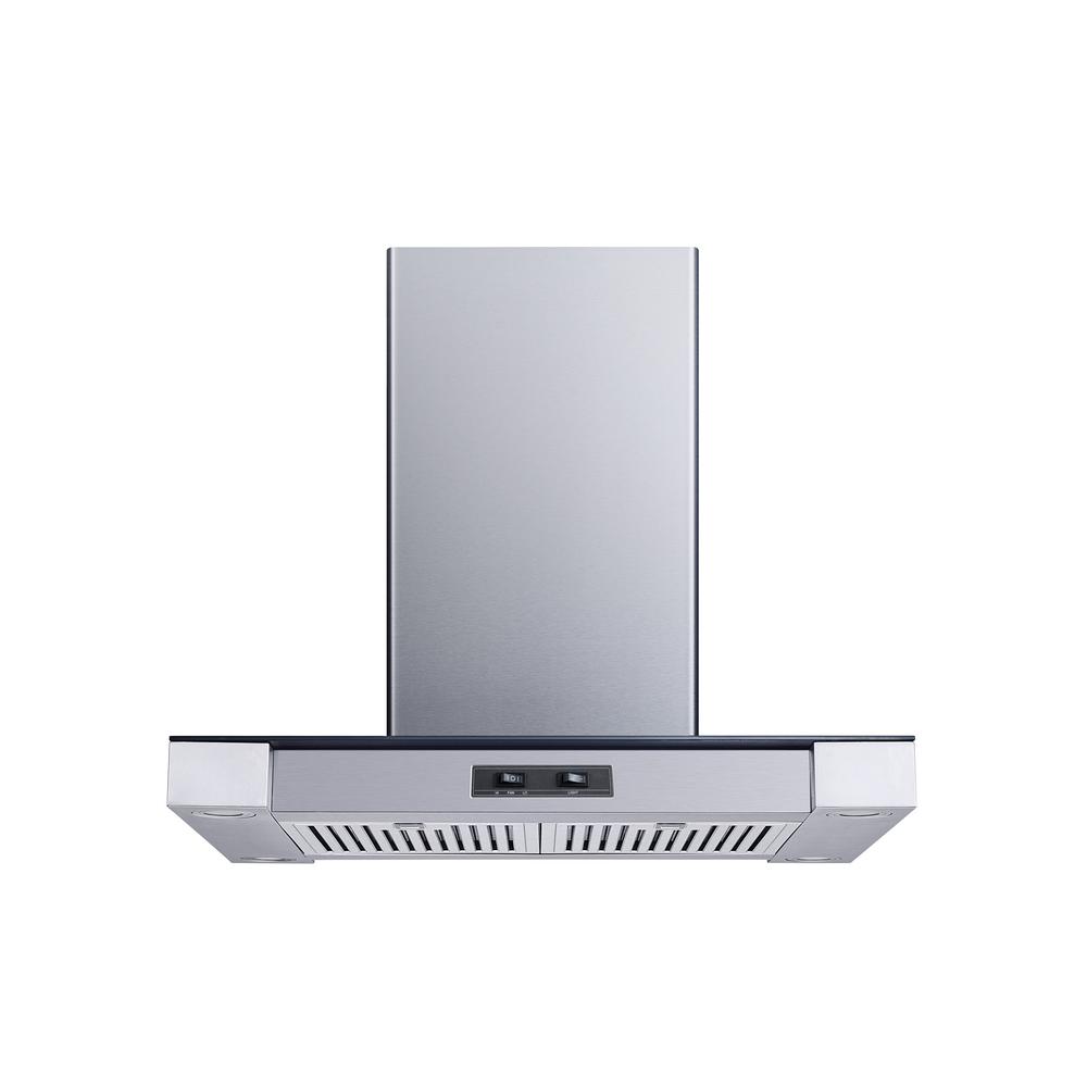 Winflo 30 in. Convertible Island Mount Range Hood in ...