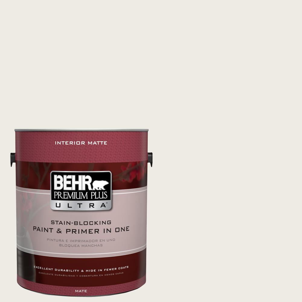 BEHR Premium Plus Ultra 1 gal. UL17012 Silky Whites Interior Flat