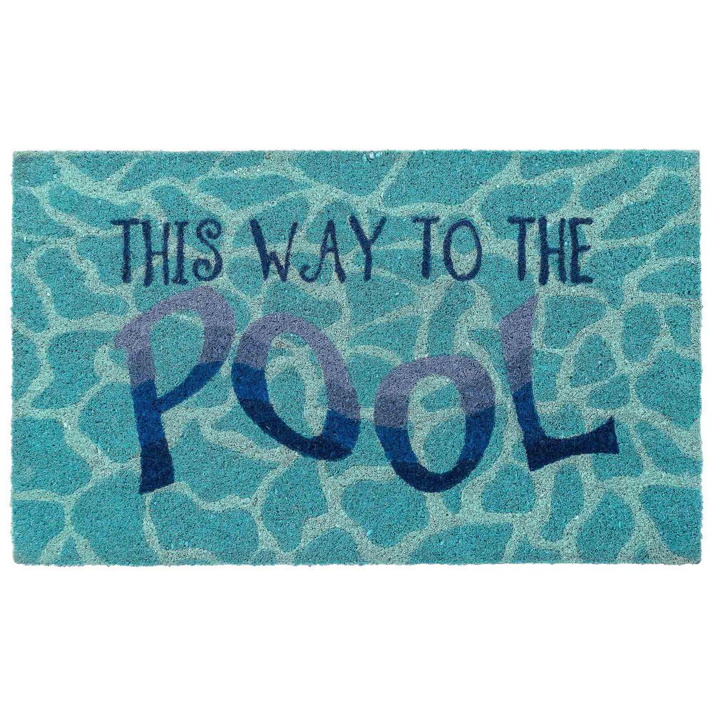 Natura This Way To The Pool Water 18 In X 30 In Outdoor Mat