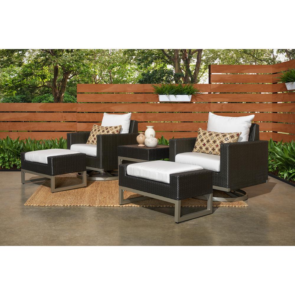 Rst Brands Milo Espresso 4 Piece Wicker Patio Deep Seating Conversation Set With Sunbrella Moroccan Cream Cushions Op Pess4 Milo E Mor K The Home Depot