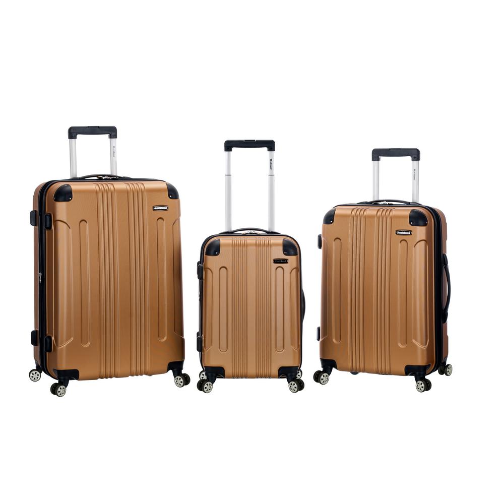 Rockland Sonic 3-Piece Hardside Spinner Luggage Set, Gold was $480.0 now $144.0 (70.0% off)
