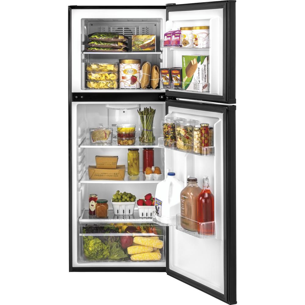 Haier 9 8 Cu Ft Top Freezer Refrigerator In Black Ha10tg21sb