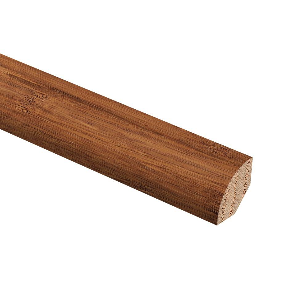 Quarter Round Hardwood Flooring The Home Depot Strand Woven Bamboo Harvest Dark Honey Sunset 3 4 In T X