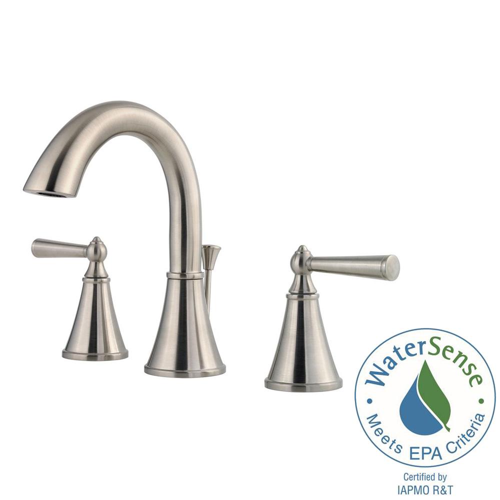 Nickel Low Flow 8 In Widespread Bathroom Sink Faucets Widespread 2 Handle Bathroom Faucet In Brushed Nickel