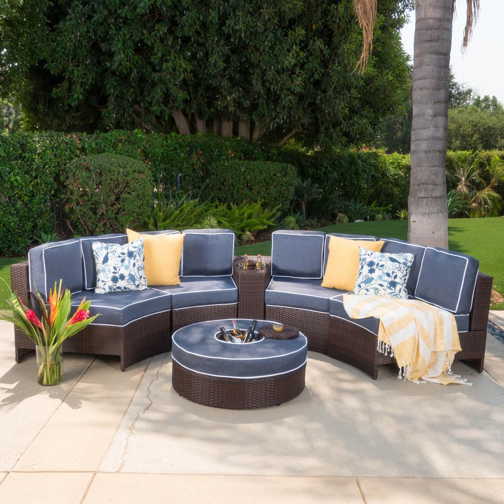 Round outdoor sectional sofa