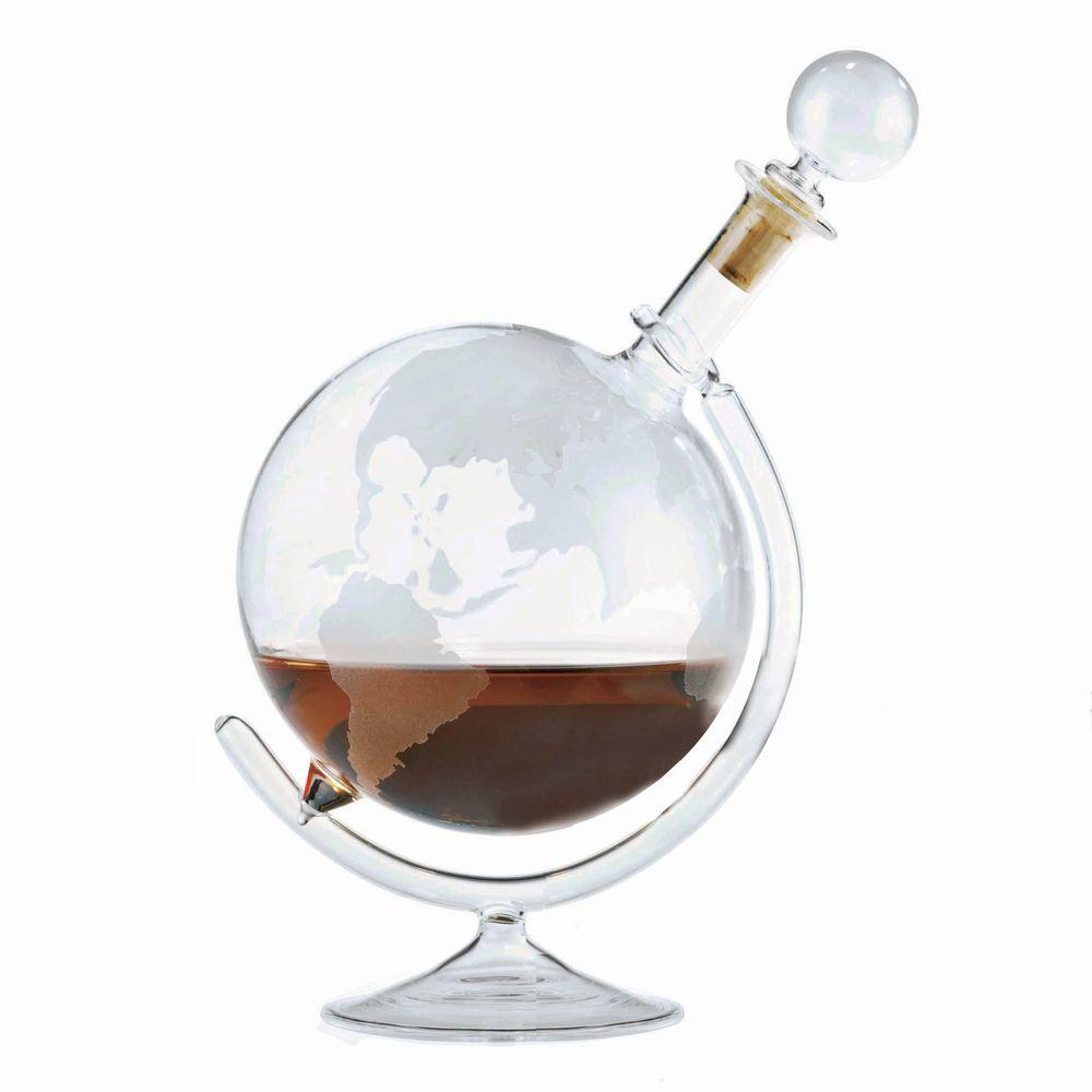 Wine Enthusiast 35 oz. Etched Globe Spirits Decanter761 31 01 The