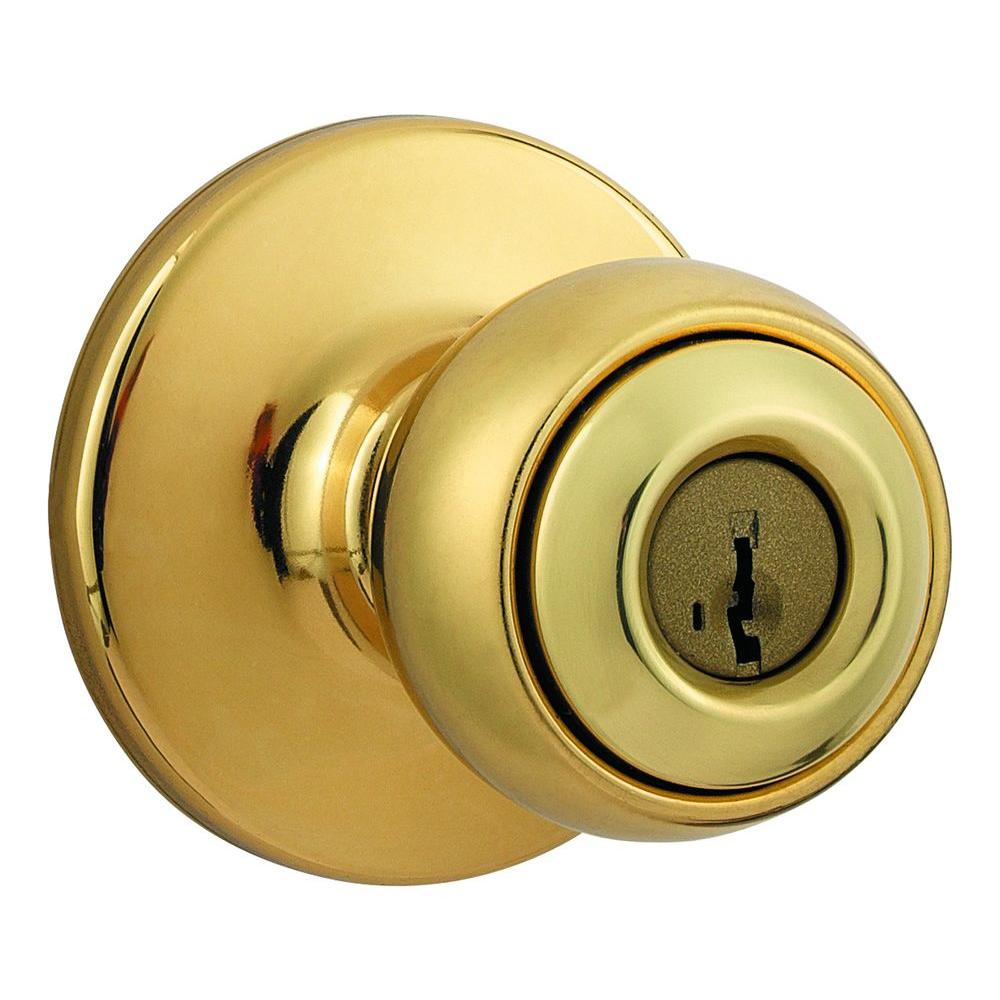 UPC 883351250122 product image for Entry Door Knobs: Kwikset Entrance Handle & Lock Sets Polo Polished Brass Entry  | upcitemdb.com