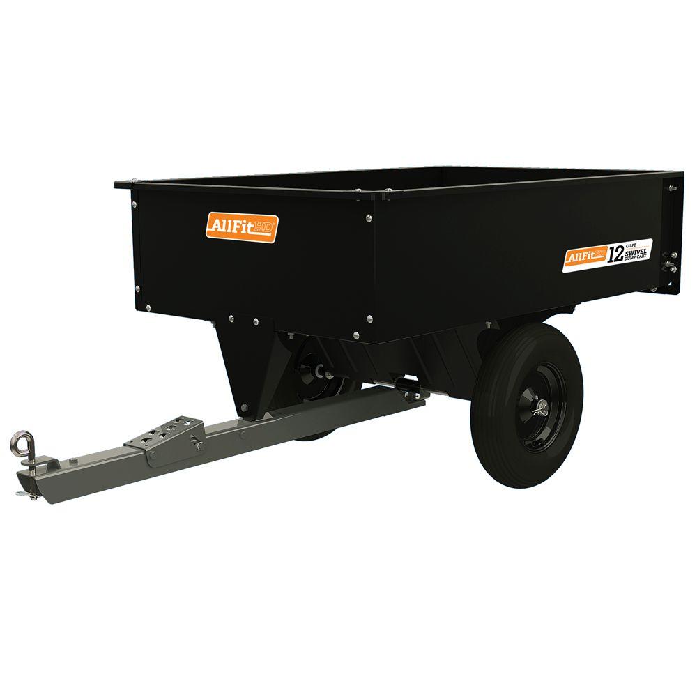 AllFitHD 12 cu. ft. Steel Swivel Dump Cart-AF-1000SS - The Home Depot