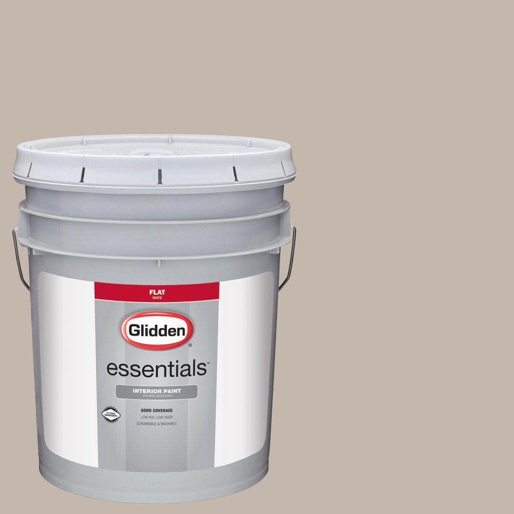 Glidden Essentials 5 Gal Hdgwn24 Stone Harbor Greige Flat Interior Hdgwn24 Stone Harbor Greige Flat Interior Paint