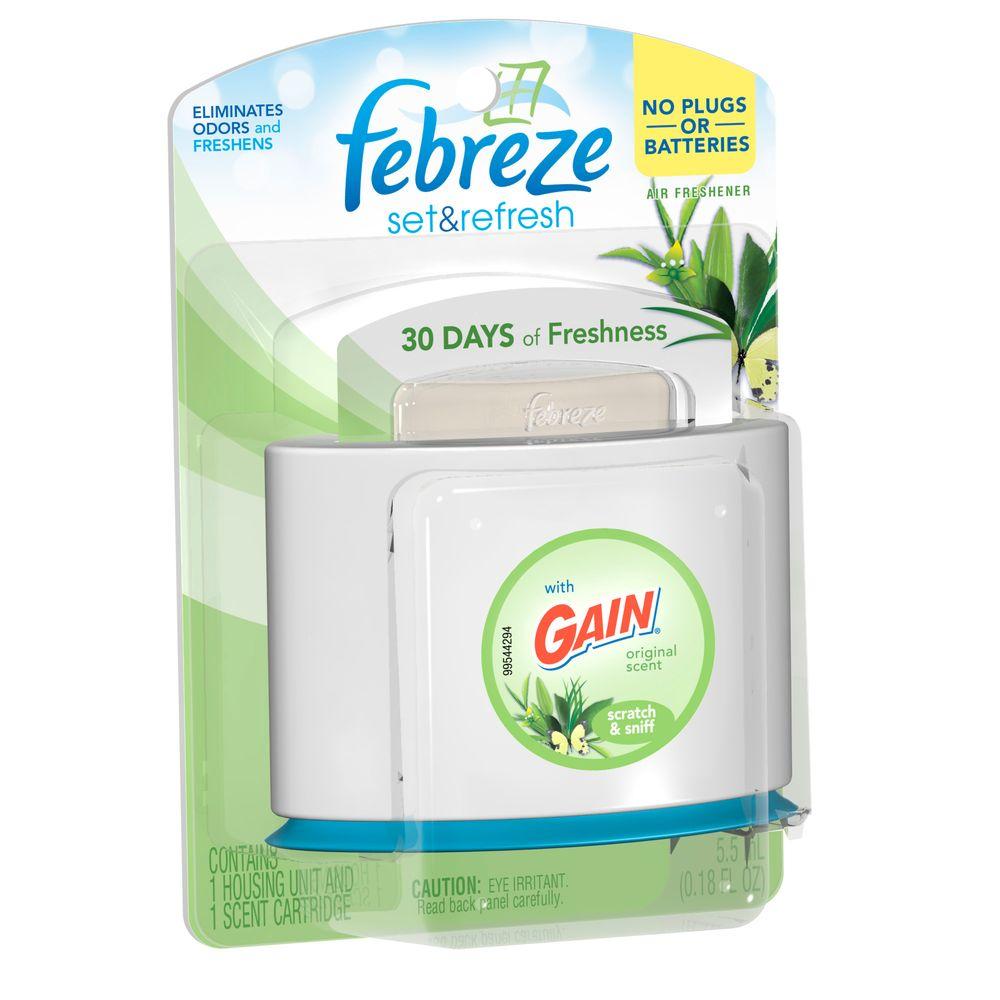 Febreze Set and Refresh 0.18 oz. Original Gain Scent Cartridge Air ... Febreze Set and Refresh 0.18 oz. Original Gain Scent Cartridge Air ...