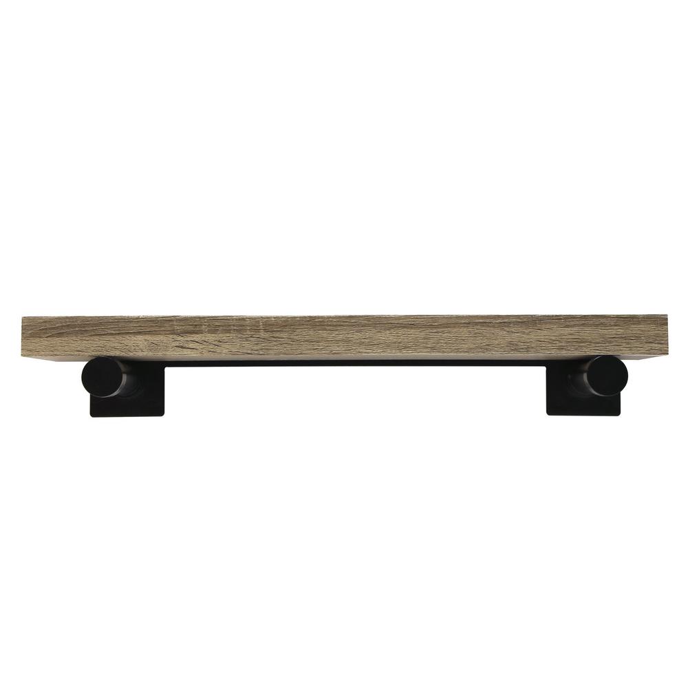 Light Brown Wood Wall Mounted Shelves Shelving The Home Depot H Light Brown
