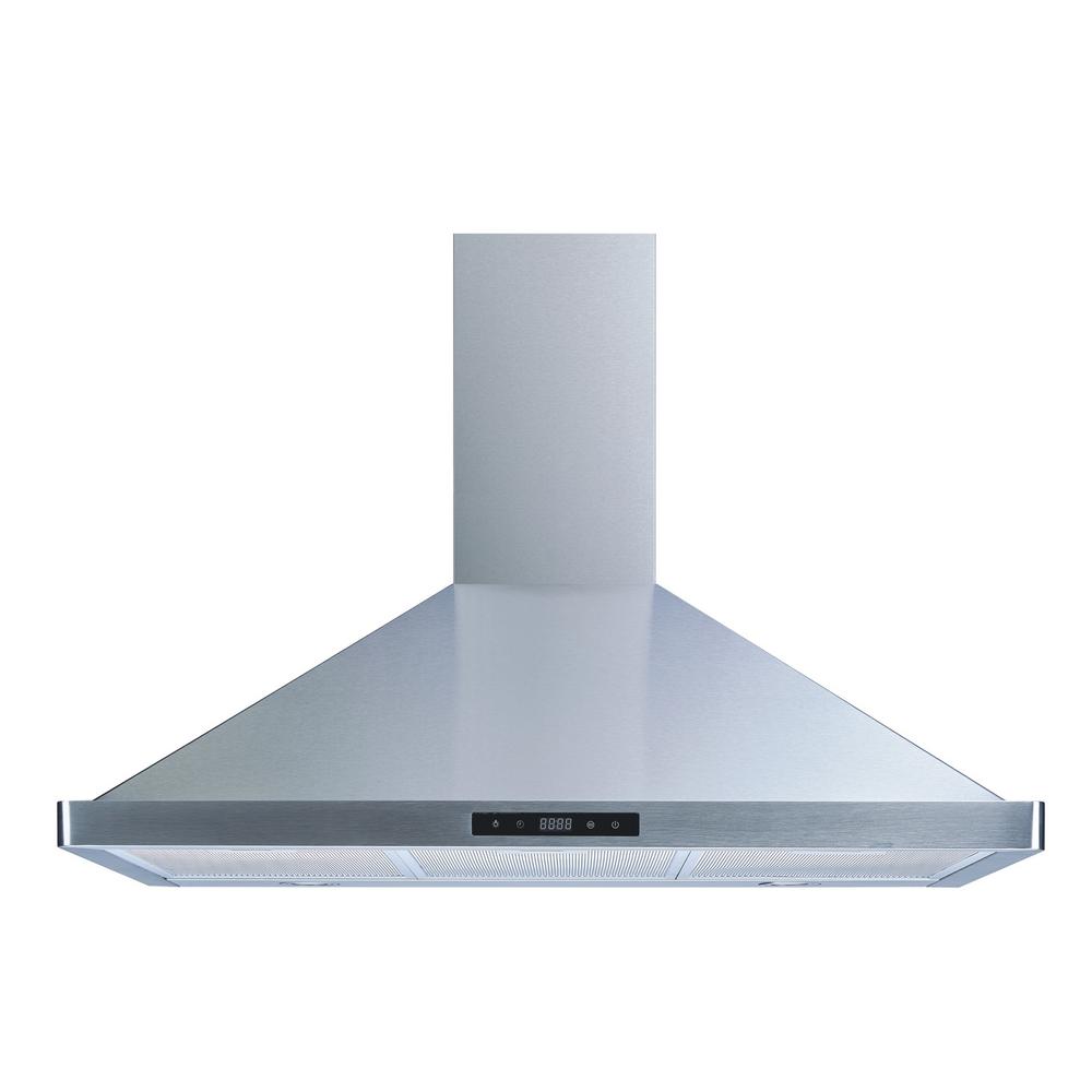 Winflo 36 in. Convertible Wall Mount Range Hood in Stainless Steel with