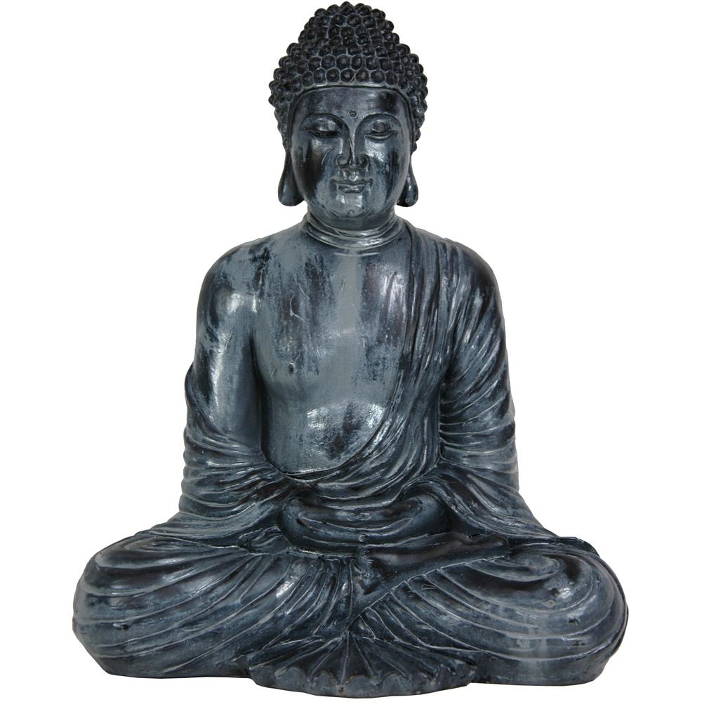 Oriental Furniture 12 in. Japanese Sitting Buddha Decorative StatueSTA