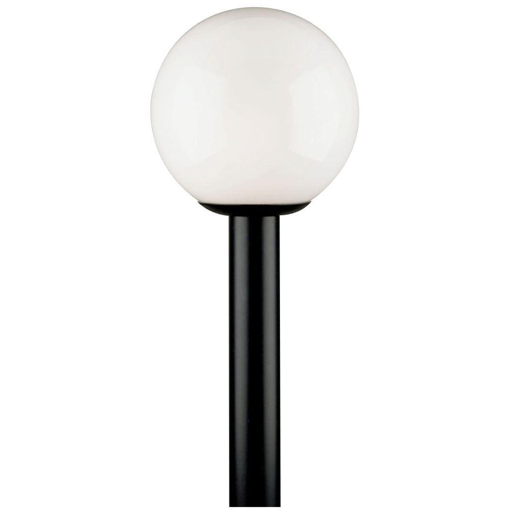 Westinghouse 1-Light Black Polycarbonate Post-Top Exterior Lantern with White... by Westinghouse