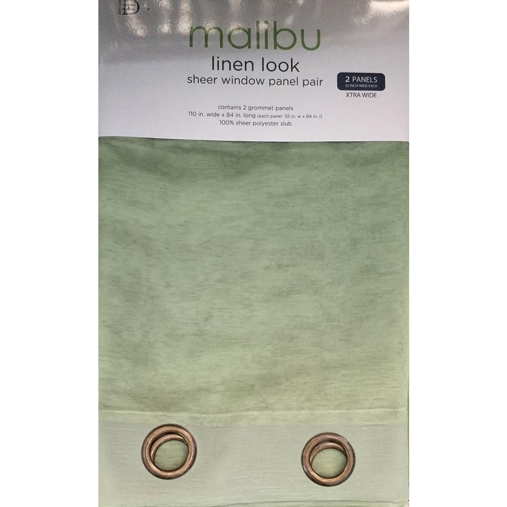 Dainty Home Malibu 55 In W X 84 In L Extra Wide Semi Sheer