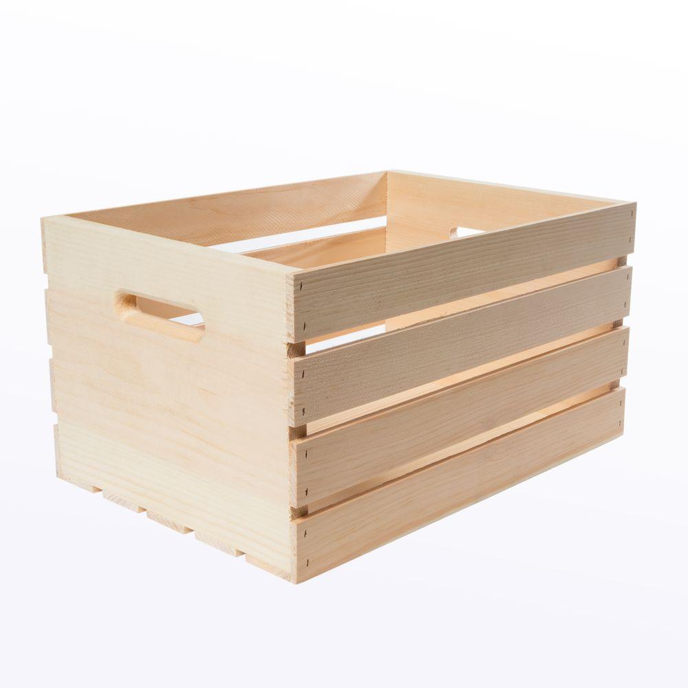 Crates &amp; Pallet Large Wood Crate - 18in x 12.5in x 9.5in ...