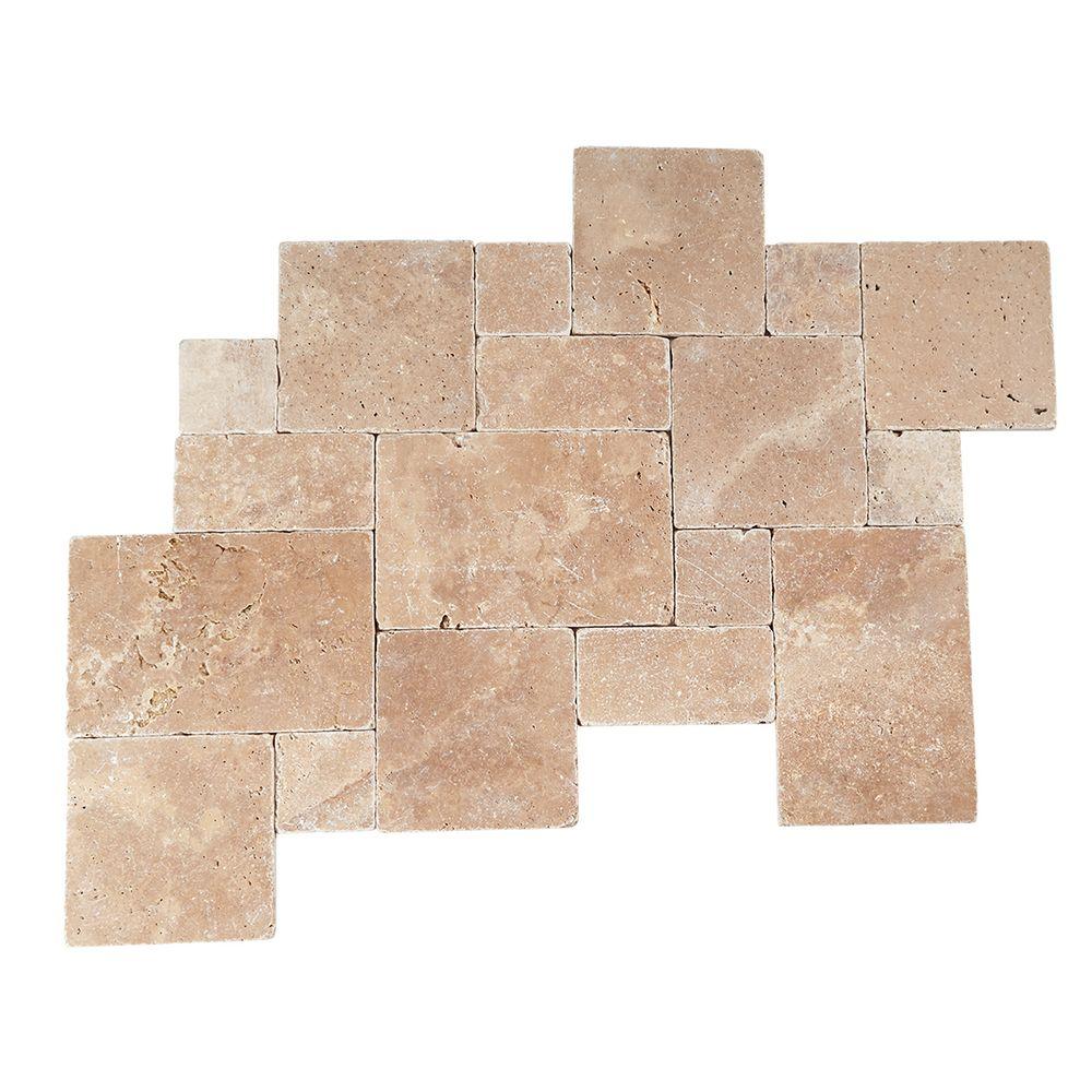 Daltile Travertine Inca Brown Blended Paredon Pattern Natural Stone