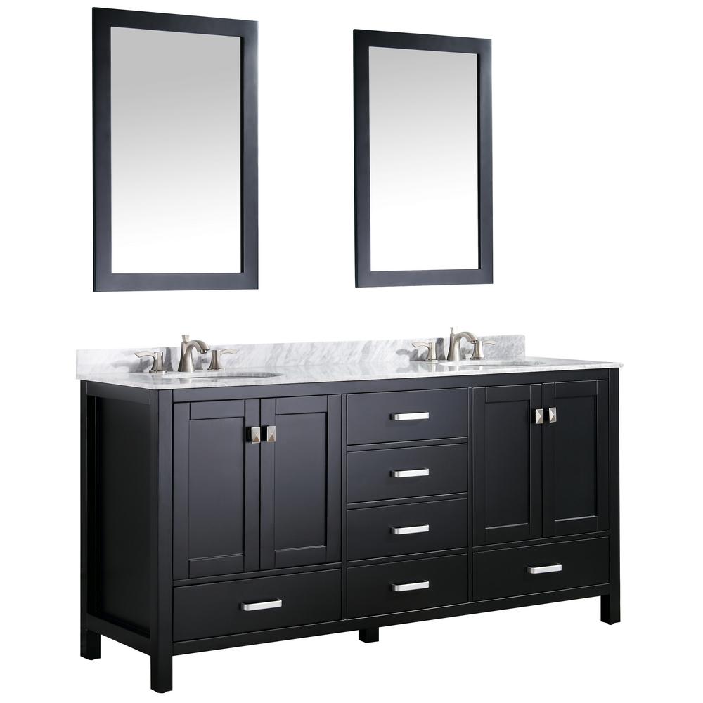 Domani Larissa 36 in. W x 19 in. D Wall Hung Bath Vanity Washed Oak ...