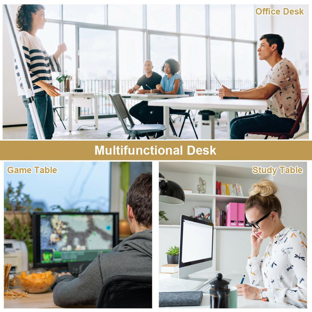 L-Shaped Home Office Corner Desk Computer PC Laptop Table Gaming Espresso
