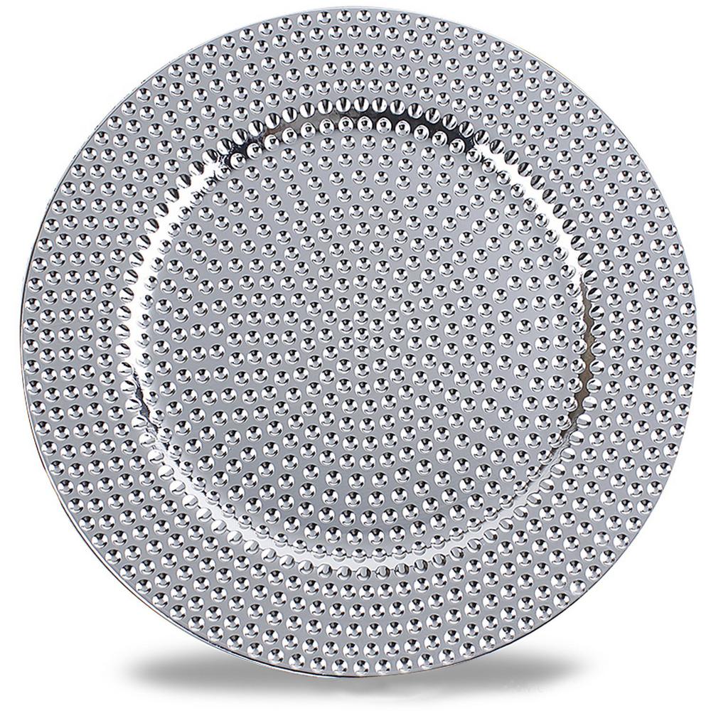 benzara hammer pattern silver