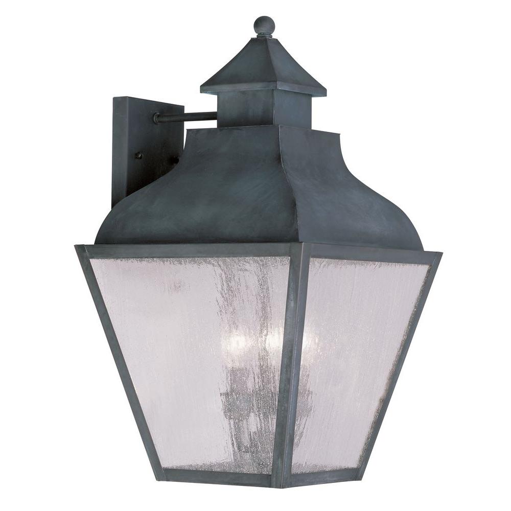 Livex Lighting Providence WallMount 4Light Outdoor Charcoal