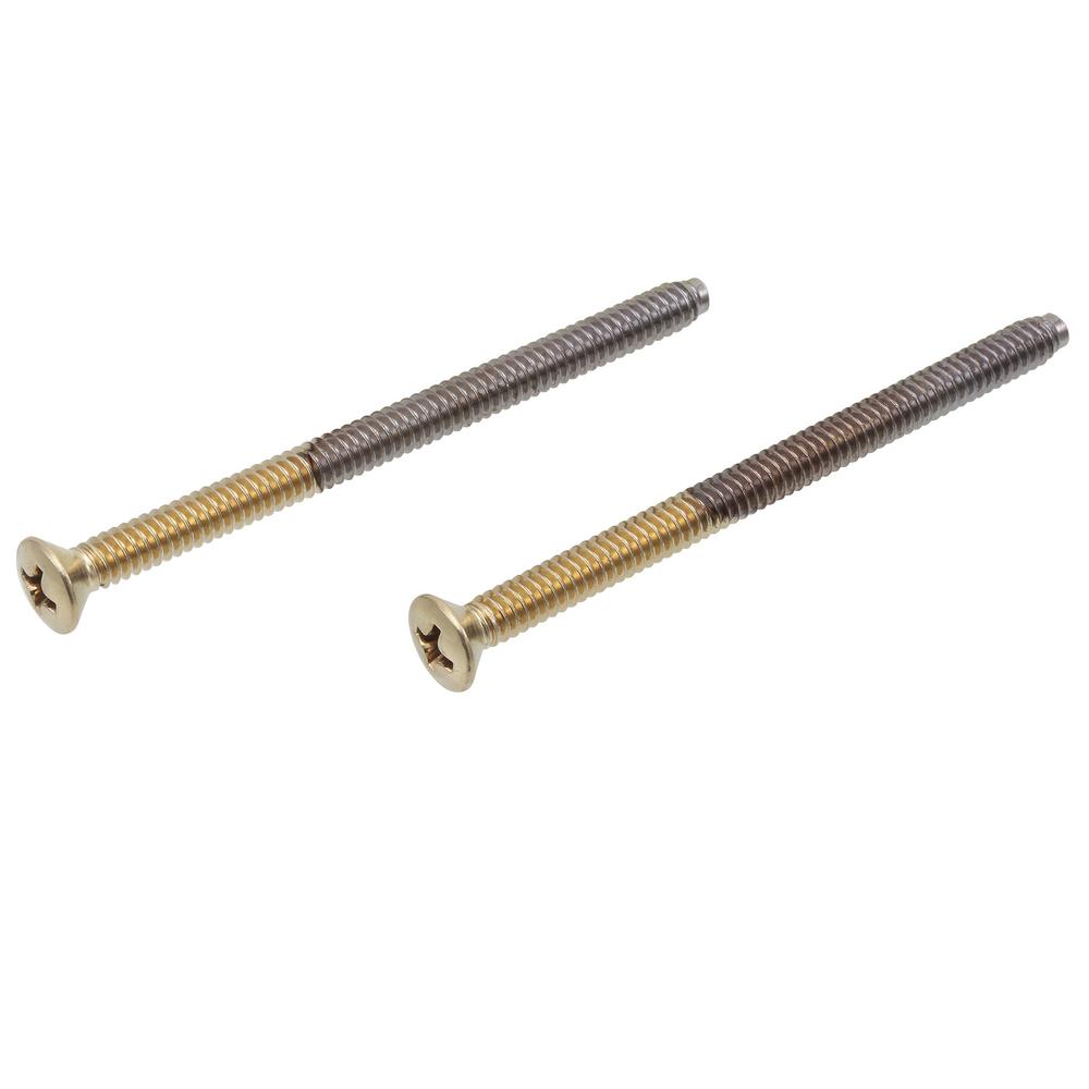 Delta Pair of Escutcheon Trim Screws in Polished Brass