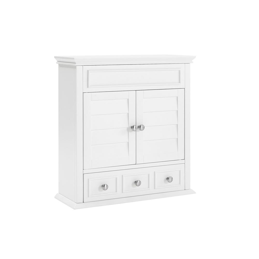 Crosley Furniture Lydia 24 25 In W X 25 75 In H X 9 25 In D Surface Mount Medicine Cabinet In White Cf7004 Wh The Home Depot