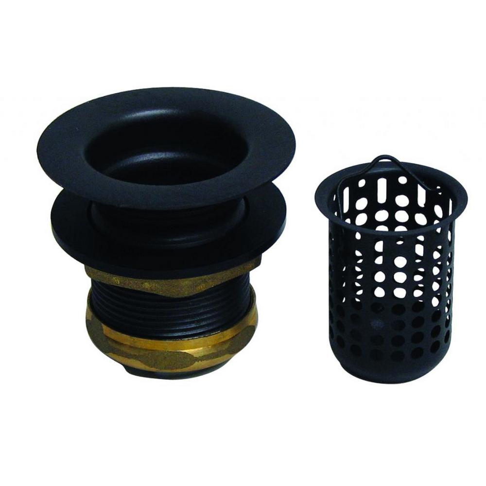 Westbrass 21/4 in. Junior Basket Style Bar Sink Strainer in Matte