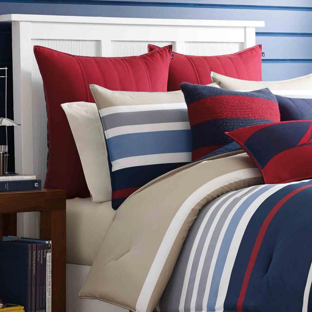 Nautica Bradford 3 Piece Navy Full Queen Duvet Cover Set 204950