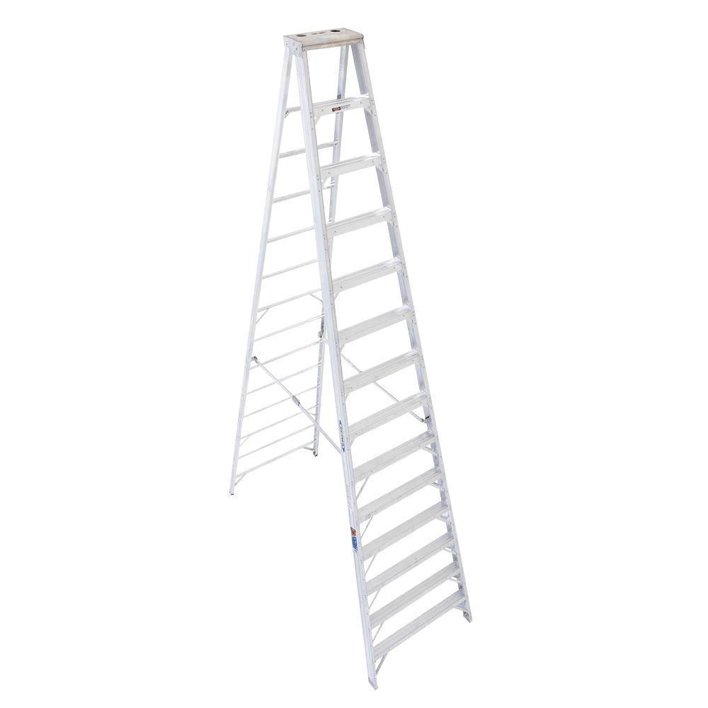 ladder step ft aluminum werner ladders type ia foot p378 capacity depot lb load wyler lowes stepladder lbs airless pressure