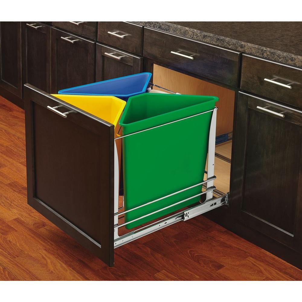 RevAShelf 20.25 in. H x 20 in. W x 22.25 in. D MultiColor Three Bin