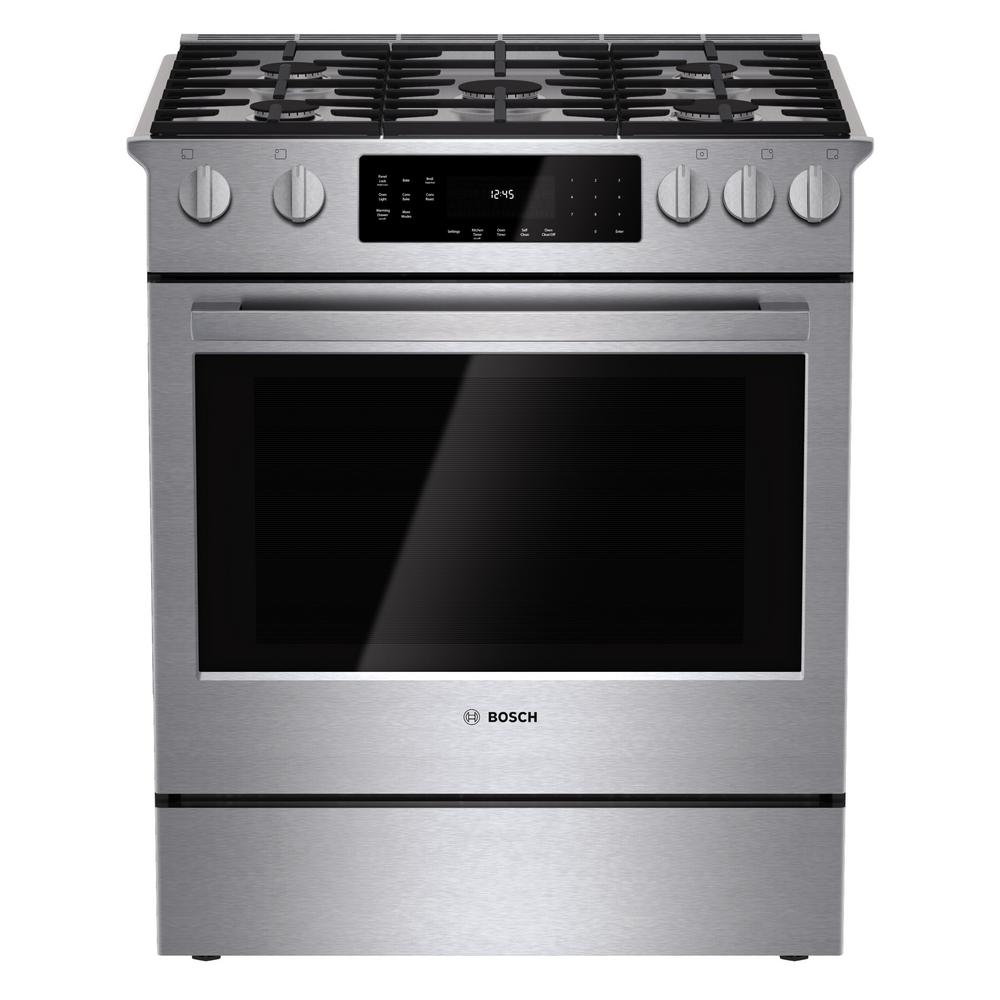 Samsung 30 In 5 8 Cu Ft Gas Range With Self Cleaning Convection 800 Series 30 In 4 8 Cu Ft Slide Gas Range With