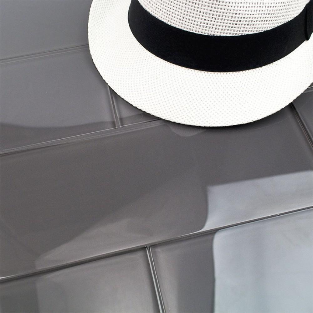 Splashback Tile Contempo Smoke Gray Polished 4 In X 12 8 Mm Splashback Tile Contempo Smoke Gray Polished 4 In X 12 8 Mm