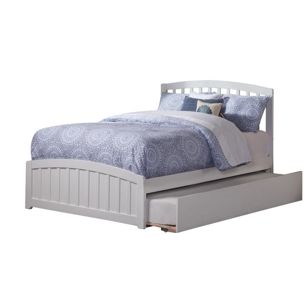 Atlantic Furniture Richmond White Full Platform Bed With Matching Atlantic Furniture Richmond White Full Platform Bed With Matching Foot Board Twin Size Urban Trundle