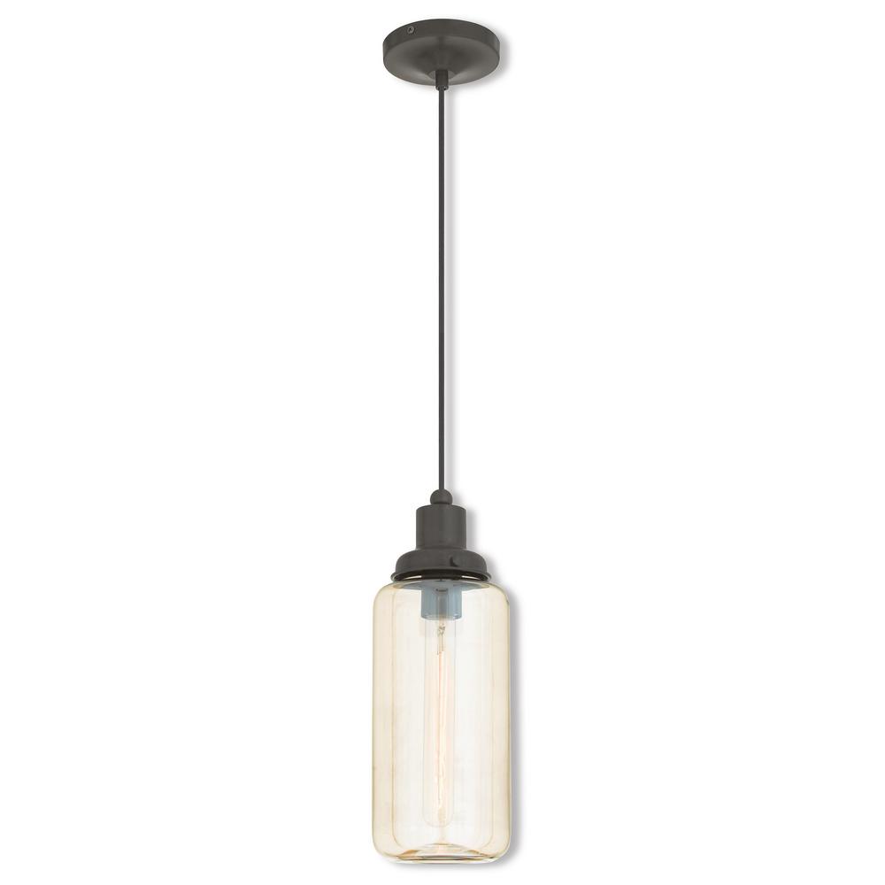 Livex Lighting Art Glass Mini Pendants 1 Light English Bronze Pendant 40634 92 The Home Depot - Art Glass Mini Pendant Lights