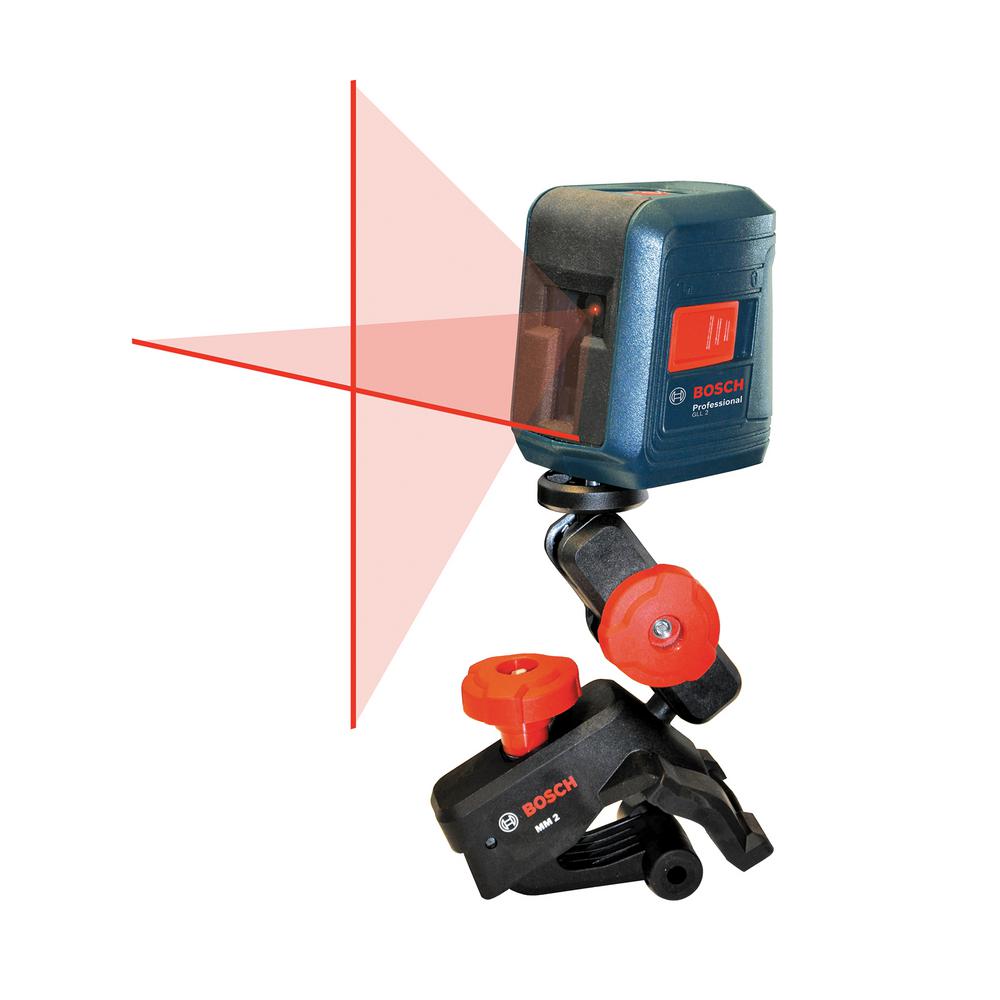 Bosch 30 Ft Self Leveling Cross Line Laser Level With Clamping