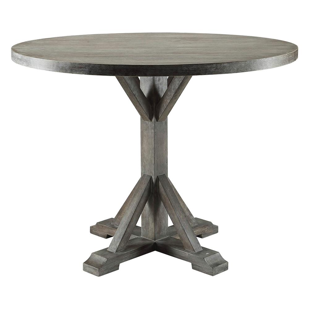 Home Styles French Countryside Oak And Rubbed White Dining Table Acme Furniture Carmelina Weathered Gray Oak Dining Table 70245