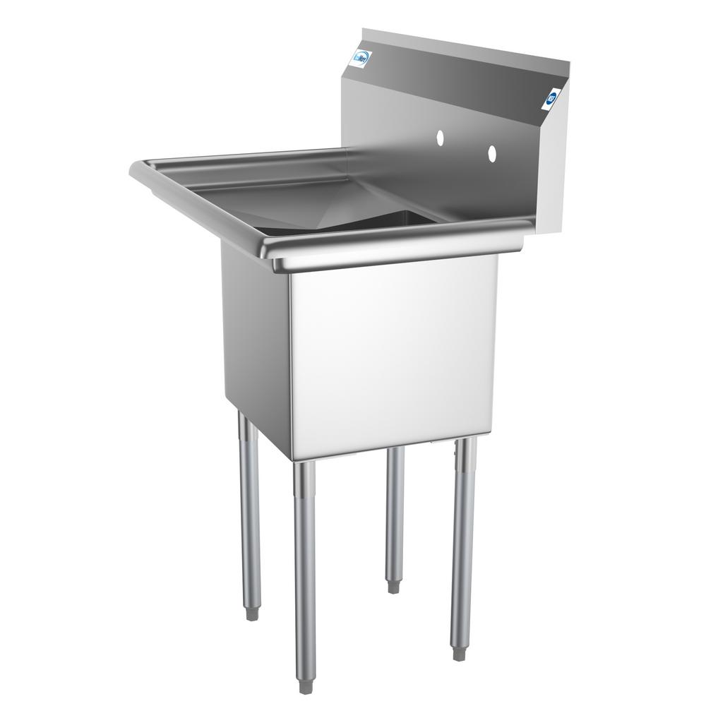 Stainless Steel Commercial Kitchen Utility Sink With Drainboard Wow Blog