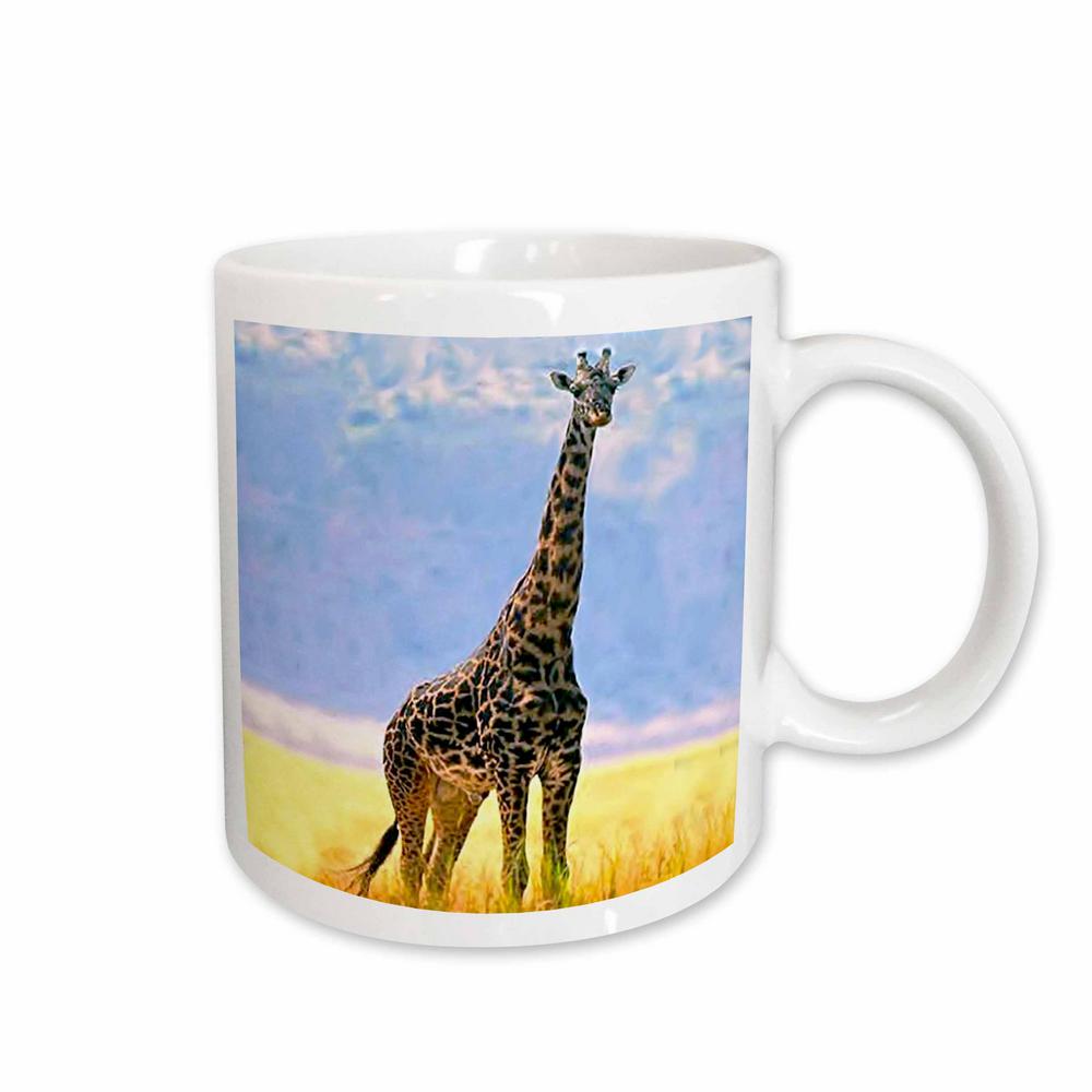 Rose 11 Oz White Ceramic Giraffe Mug 309 1 The Home Depot White Ceramic Giraffe Mug