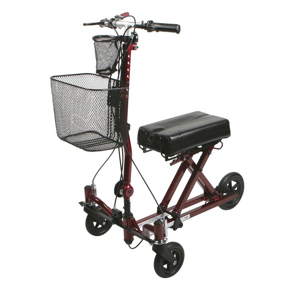 Medline Weil 3Wheel Knee Walker in BurgundyMDS86000G2 The Home Depot