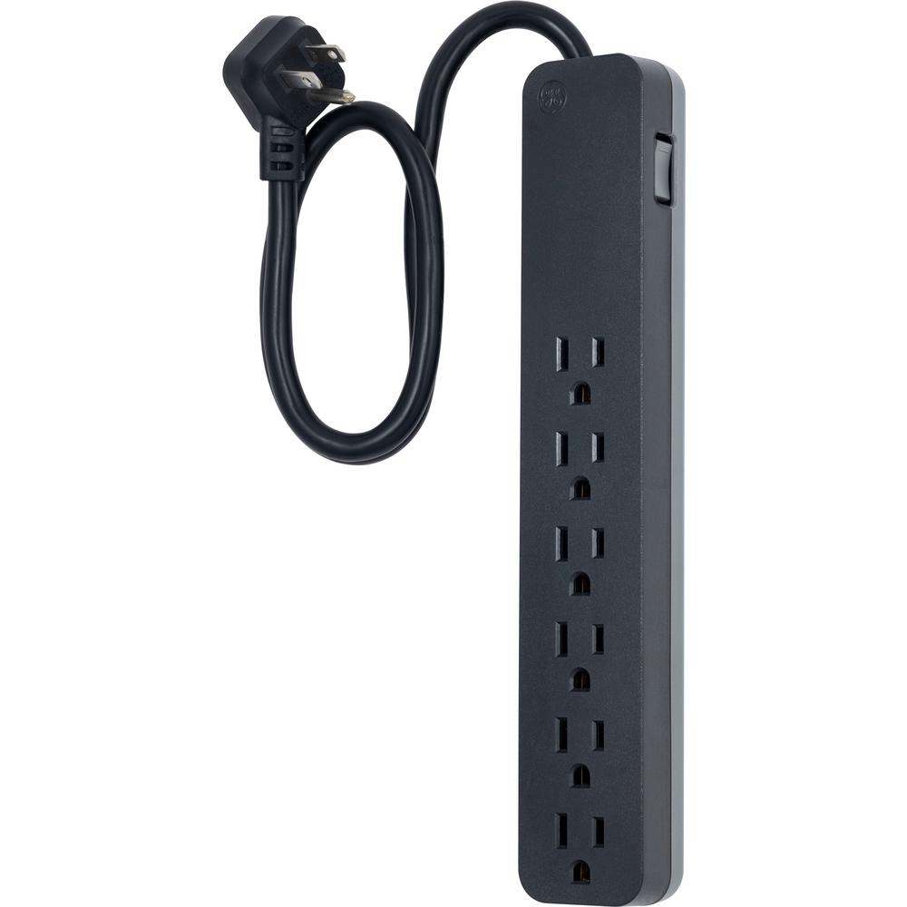 GE 6Outlet Surge Protector with 2 ft. Extension Cord, Black45170