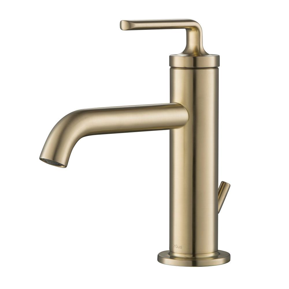 KRAUS Ramus Single Hole Single-Handle Bathroom Faucet with Matching ...